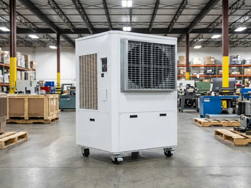 Climatizador evaporativo industrial de alta vazão para galpões e fábricas