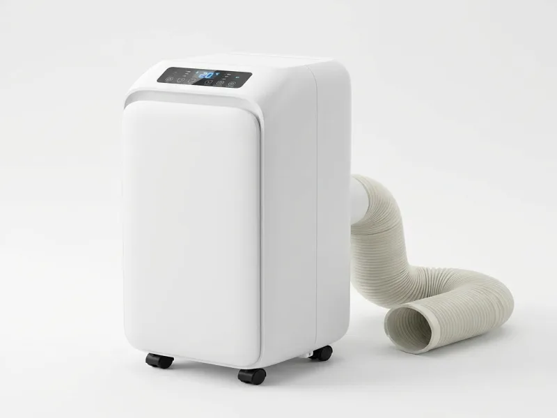 Ar-condicionado portátil monobloco 9.000 BTU compacto com rodízios para escritório