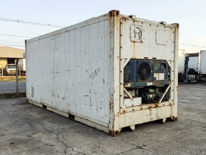 Container refrigerado reefer de 20 pés com unidade de refrigeração
