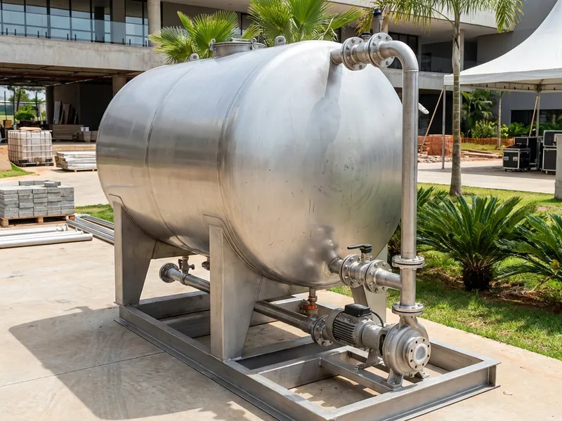 Tanque horizontal de água potável de 10000 litros para grandes obras