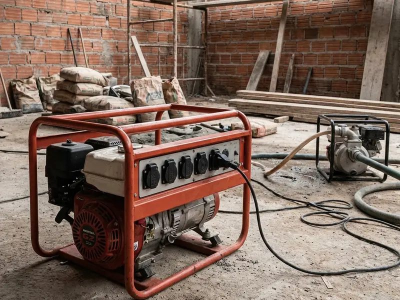 Gerador aberto 5kVA a gasolina com rodas tipo Branco B4T-5000