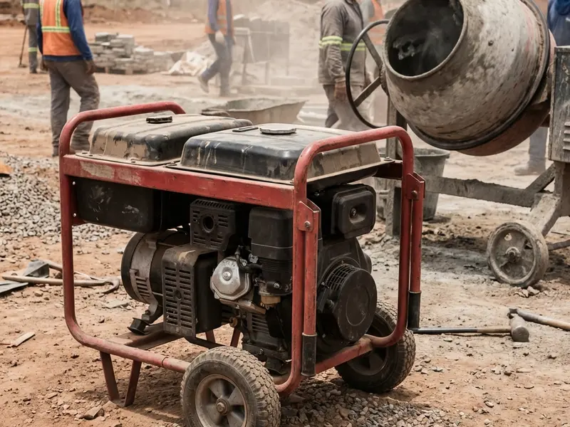 Gerador aberto 8kVA potente tipo Branco B4T-8000 para obras